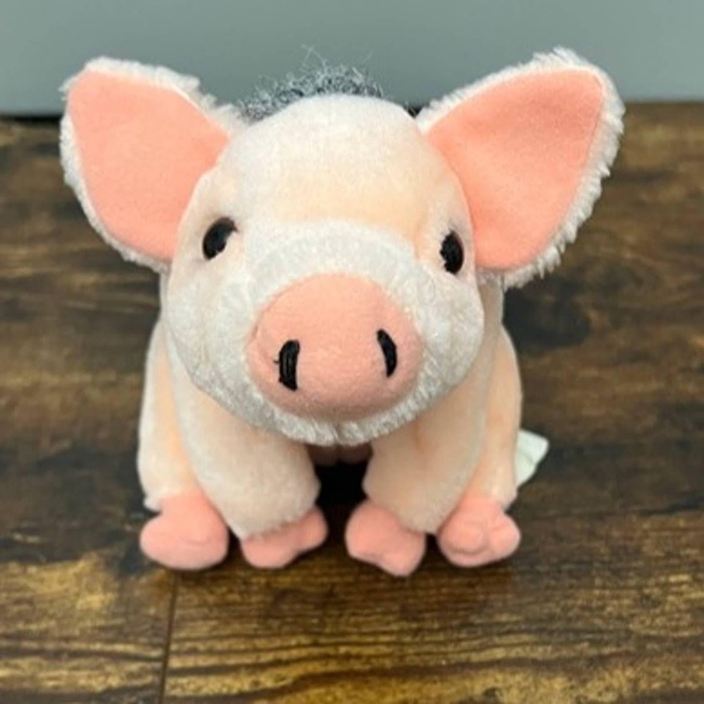 Vintage 1997 Gund Babe The Pig Plush Stuffed Animal Toy Movie Character Pink 90s
